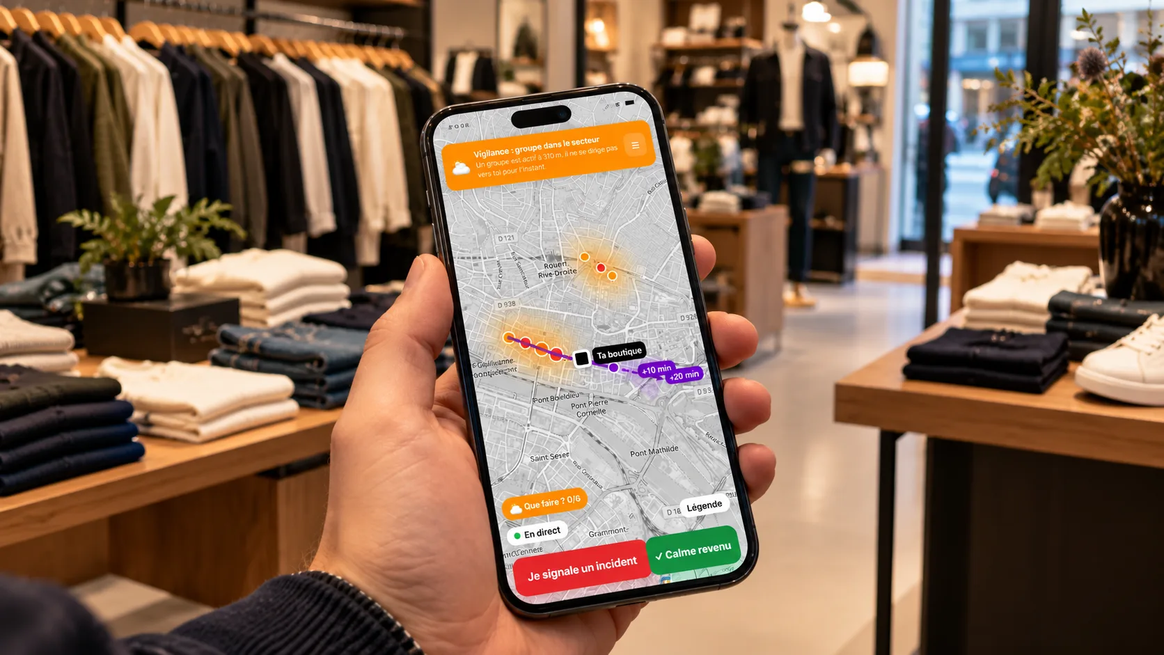 Vigie Commerces : l’appli rouennaise qui alerte les commerçants avant l’arrivée des casseurs